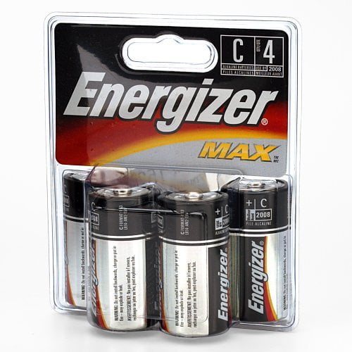 Energizer C Cell Alkaline Battery Retail Pack 4Pack (, 8 batteries