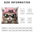thumbnail image 5 of Shangniulu Cute Cat Throw Pillow Case Covers for Girls Women's Room, Funny Decorative Animal Pillowcase Square Cushion Covers for Bed Sofa Couch Chair, Birthday Gift for Girlfriend Daughter Mum, 5 of 5