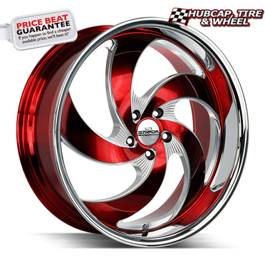 Strada Street Classics Retro 5 22X9 Brushed Face Silver Milled Ss ...