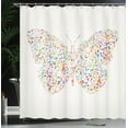 thumbnail image 3 of Ambesonne Music Note Shower Curtain, Butterfly with Notes, 69"Wx70"L, Multicolor, 3 of 4