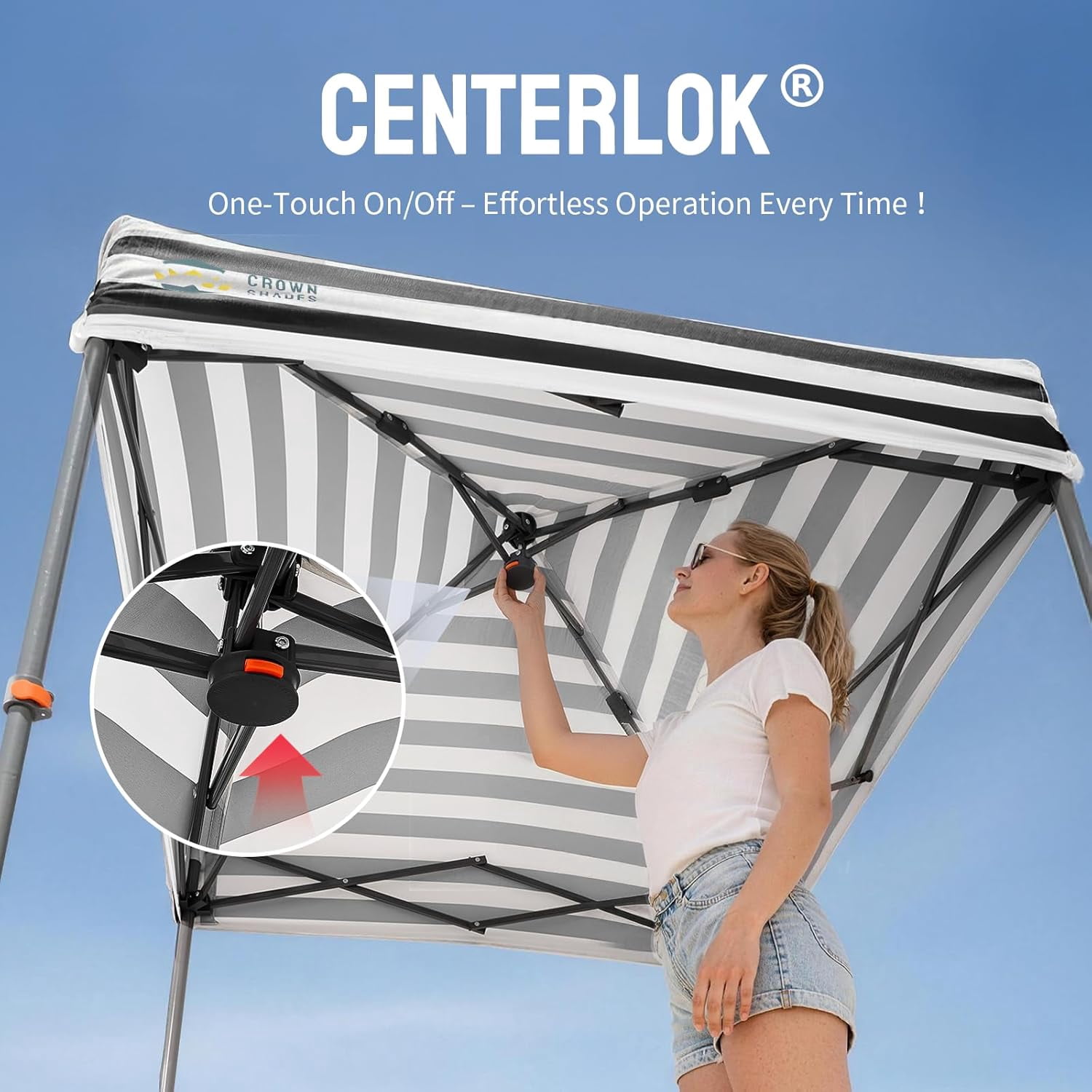CROWN SHADES 4x4 Pop Up Changing Tent Patented One Push Setup Portable Changing Room Privacy Canopy for Camping Black/White