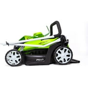 Greenworks 14 2 Cycle 40 V Battery Push Walk-Behind Mowers, Rust Resistant, Adjustable Cutting Height, Single Lever Height Adjustment, Mulching, Bagger, Folding Handle, Brushless Motor