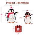 thumbnail image 7 of Best Choice Products 2-Piece Lighted 3ft Pop-Up Penguin Family Outdoor Christmas Decoration w/150 LED Lights, Red/White, 7 of 7