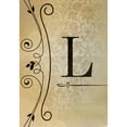 thumbnail image 2 of America Forever Fancy Scroll Monogram L House Flag, 28 x 40 inch Double Sided, Elegant Letter L Flag, Decorative Scroll Design, Personalized Initial Yard Art, Housewarming Gift, 2 of 5