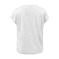 thumbnail image 3 of :“Women's Casual Loose Fit Sleeveless Round Neck Sequin T Shirt For Parties And Fashion” Long Sleeve Shirt for Women Women Shirts with Athletic Tops for Women Loose Fit Pack of Turtle Neck Top for, 3 of 3