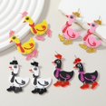 thumbnail image 3 of 4 Pcs Boucles d'Oreilles en Acrylique Canard Exploration Créative pour Femmes_cadeau de g, 3 of 3