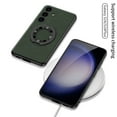 thumbnail image 4 of Allytech Case for Samsung Galaxy S24 with 360° Rotatable Magnetic Ring Kickstand, Support Wireless Charging, Luxury PU Leather [Anti-Drop & Shockproof] Case for Galaxy S24 - Brown, 4 of 10