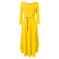 thumbnail image 3 of Women Casual Solid Dress Half Sleeve Round Neck Pocket Dress Sports Sweatshirt Casual Loose Dress Casual Maxi Dresses for Women Season Dress Long Sleeve Summer Dress Midi Dresses Summer Swing Dress, 3 of 7