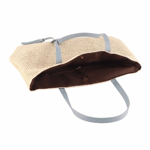 Bolso de gran capacidad, bolso de playa de PU suave de gran capacidad con borlas, bolso de playa de verano para mujer diseñado para el futuro