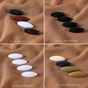 48-Pack Muslim Hijab Pins Color Black and White Safety Pins Plastic Scarf Clip