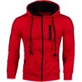 thumbnail image 1 of ORUYROP Sweat à Capuche Zippé pour Hommes, Mode Automne/hiver 2023, Veste Décontractée à Manches Longues, 1 of 4