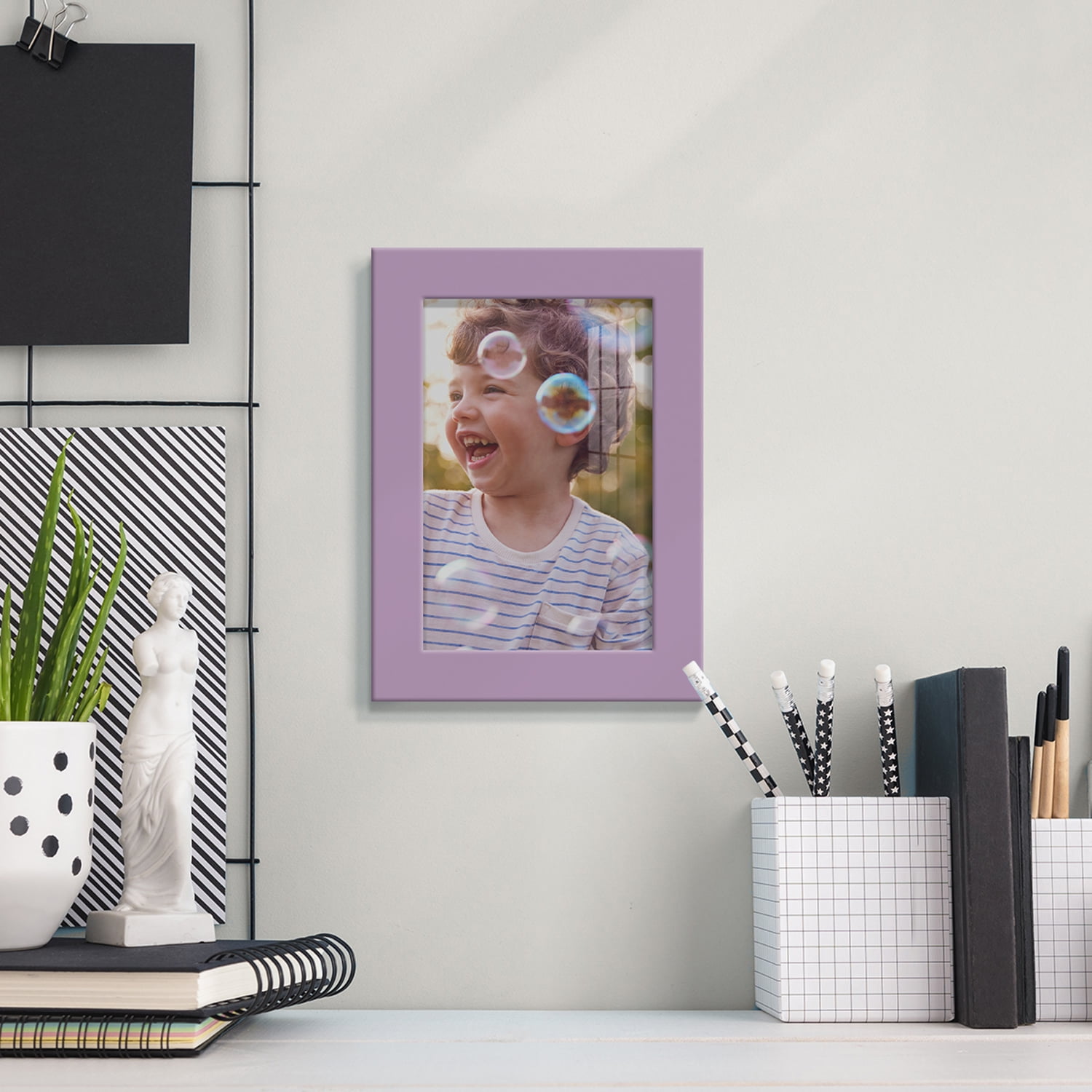 Modern 4 in. x 6 in. Violet Picture Frame (Set of 2)