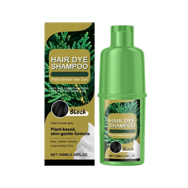 Champú 2 en 1 para teñir y nutrir el cabello. Cobertura de canas duradera. Tinte de burbujas.
