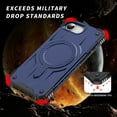 thumbnail image 2 of Allytechgroup Magnetic Case for iPhone 16e, Support Wireless Charging & Car Phone Mount Slim Lightweight Hard PC Shockproof Protective Back Cover Bumper for iPhone 16e, Blue, 2 of 7