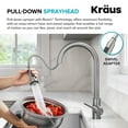 thumbnail image 6 of KRAUS Bolden 2-Function Single Handle Pull Down Kitchen Faucet in Matte Black, 6 of 7