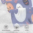 thumbnail image 5 of Yayeee 2 Pack Hand Towels for Bathroom 100% Cotton 16" x 28" Soft Absorbent Kitchen Towel, Blue Cute Halloween, 5 of 7