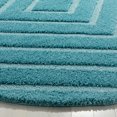 thumbnail image 3 of SAFAVIEH Olympia Isaiah Geometric Polyester Shag Area Rug, Blue, 6'7" x 6'7" Round, 3 of 7