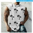 thumbnail image 5 of White Loose Fit Vests for Mens Fall Summer Sleeveless Crewneck Workout Athletic Beach Brunch Jogger Hawaiian Camisole Tank Tropical Top Vest Mens 2025 Clothing Trendy XL, 5 of 6