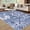 blue, variant on Washable Area Rug, Bo-ho Chic Distressed Rug, Vintage Indoor Front Door Mat, Non-Slip Entryway Doormat Low Pile Thin Rug Machine Washable Foldable Rug for Living Room Bedroom Kitchen Laundry