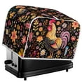 thumbnail image 5 of Yuyamidu Chicken 2 Slice Toaster Cover Sturdy Wide Slot Bread Maker Cover Rooster Kitchen Broiler Appliance Cover Flower Toaster Bag Dustproof Cover Easy to Clean, 5 of 7