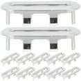 thumbnail image 1 of 12pcs Sink Overflow Ring in Silver ABS Material for Home Bathrooms and Kitchens 0.5 Inch Size, 1 of 9