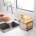 thumbnail image 4 of Jinsinto Kitchen Sponge Holder, Sink Basket, Kitchen Sink Organizer, Wall Mounted Storage Design,(black), 4 of 5