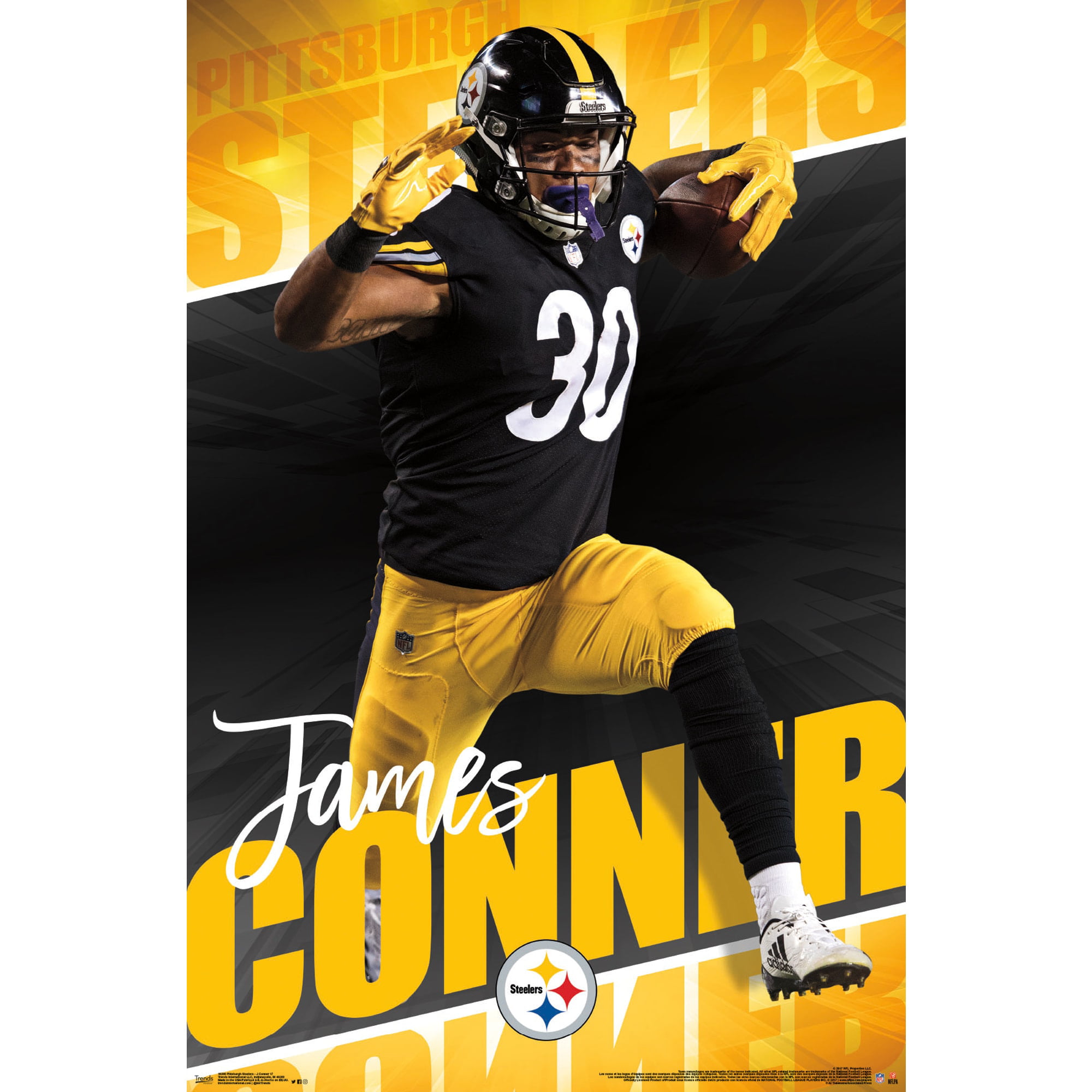 Pittsburgh Steelers 22'' x 34'' James Conner Poster - Walmart.com 