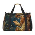 thumbnail image 1 of Fotbe Leopard Reading Tarot Cards Bolsa de Viaje con Estampado, Bolsa de Fin de Semana para Mujer con Compartimento para Zapatos, Bolsa de Gimnasio con Bolsillo Húmedo, 1 of 7