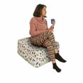 thumbnail image 2 of Ice Cream Rectangle Pouf, Frozen Desserts in Wafer Cone Glazed Eskimo with Whipped Cream Chocolate Sundae, Foot Stool for Living Room Office Ottoman with Cover, 25", Multicolor, by Ambesonne, 2 of 4