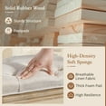thumbnail image 5 of Dycanpo 60'' End of Bed Bench, Vintage Upholstered Bench for Entryway, Linen and Wood, 5 of 7