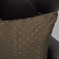 thumbnail image 6 of Home Soft Things Marquesa Dots Embroidery Silk Filled Throw Pillow Cover 2 Piece Set - Coffee - 18" x 18", 6 of 7