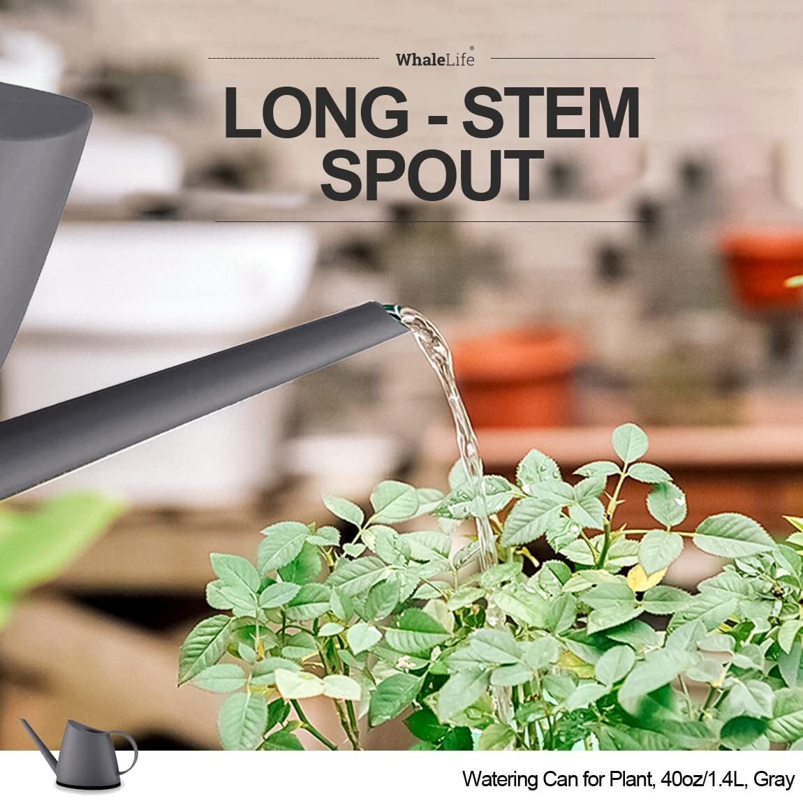 Indoor Watering Can for House Bonsai Plants (1.4L, Green)