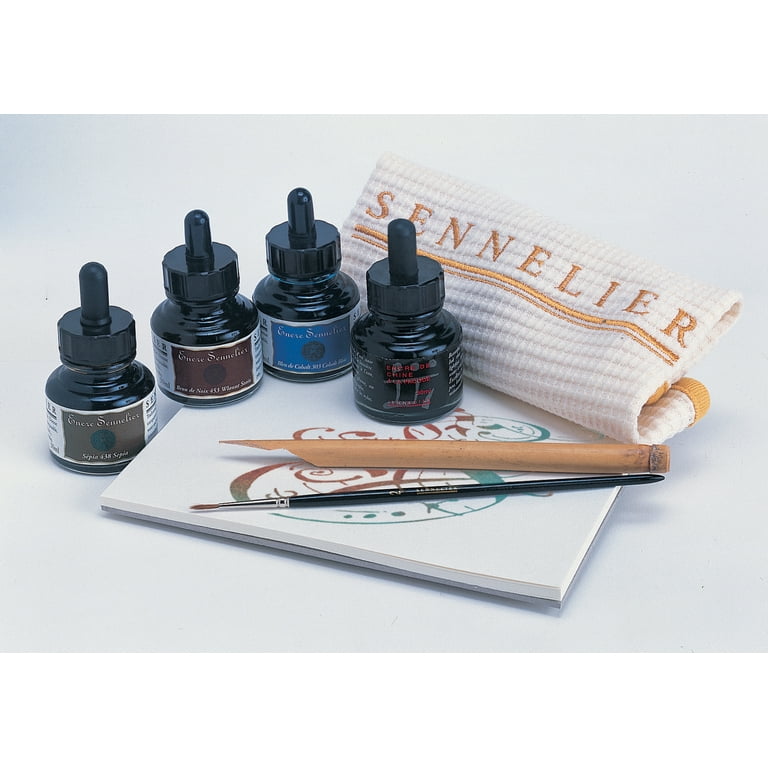 Sennelier Inchiostro Per Artisti – Flacone 30 Ml – Blu Cobalto – Con Gommalacca – Per Calligrafia E Disegno