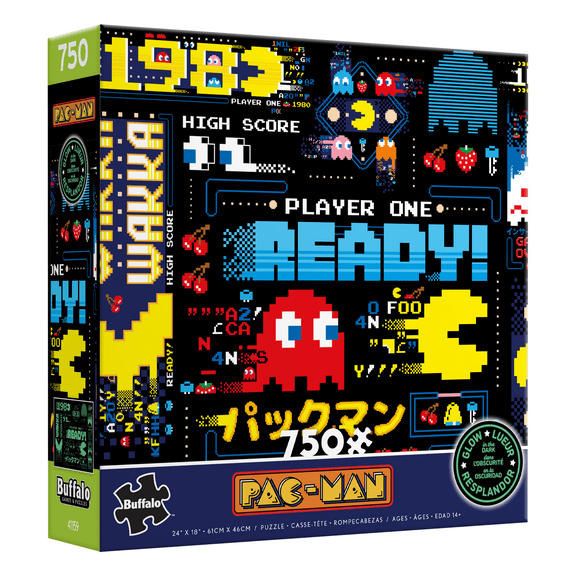 Ceaco Pac-man Glow 750 Piece Interlocking Jigsaw Puzzle