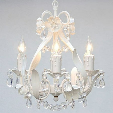Transitional Antique White Chandelier - Harrison Lane Garden T40-423 Chandelier