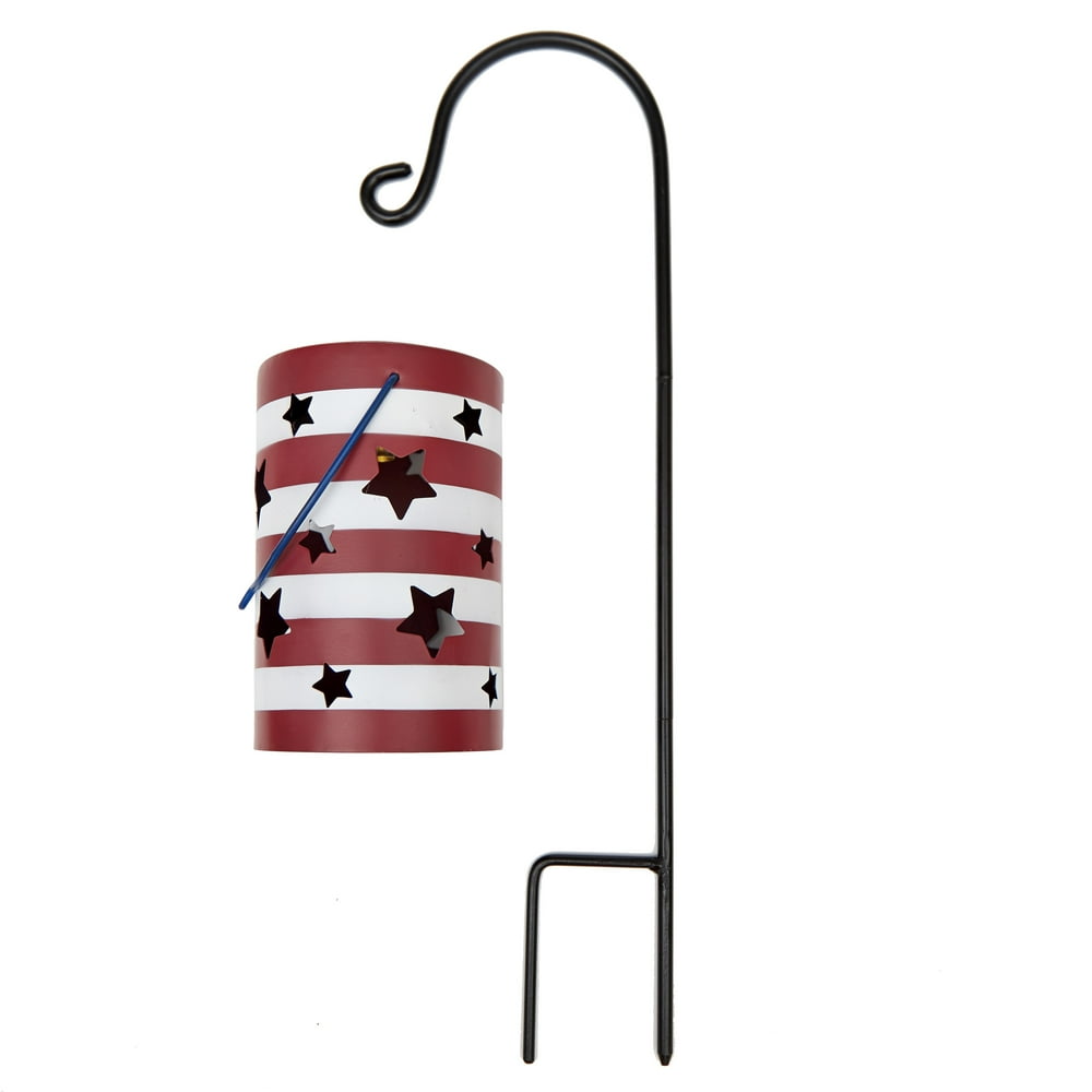 patriotic solar stake lights