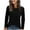 Black, variant on YUGYXL Womens Long Sleeve Shirts Crew Neck Casual Fall Solid Fashion Tops Loose Fit Casual Pleated Soft Lightweight Tunics Army Green L