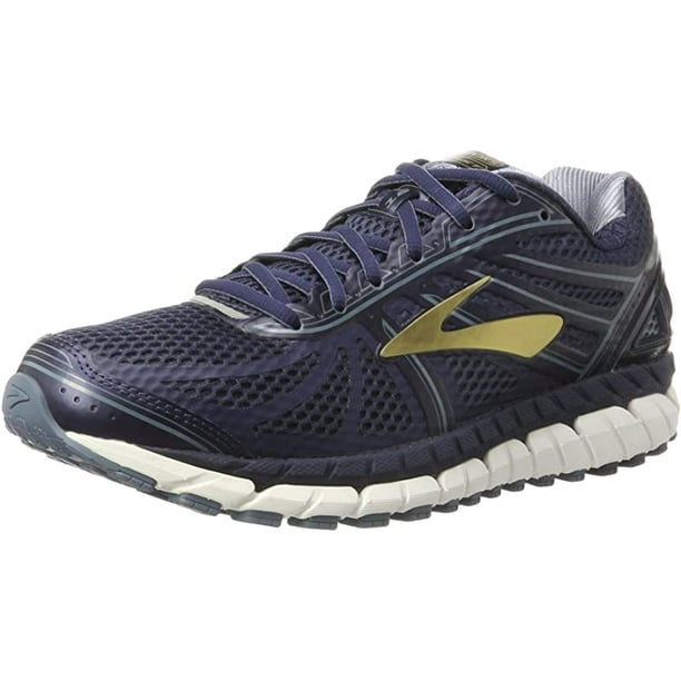 Brooks Brooks Men's Beast 16 Running Shoe, Navy/Gold, 9 4E(XW) US