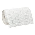 thumbnail image 3 of Paneles de pared de imitación de ladrillo, papel tapiz de espuma, decorativo moderno con textura impermeable 3D Blanco, 3 of 9