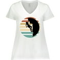 thumbnail image 3 of Inktastic Rock Climbing Mountain Climber Silhouette Women's Plus Size V-Neck T-Shirt, 3 of 5