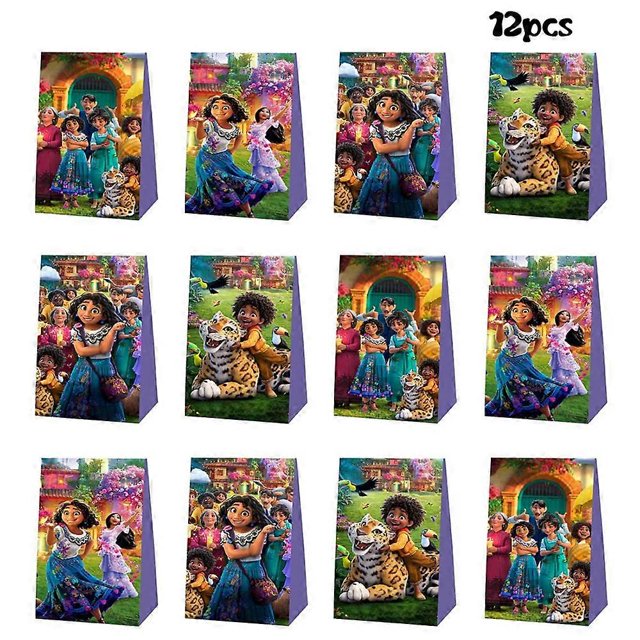 Encanto Printed Gift Bags Wrapping Treat Paper Packs Party Favors No Handle