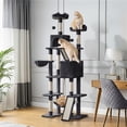 thumbnail image 2 of Yaheetech 82.5" H Multi Level Cat Tree with 2 Condos and Basket, Black, 2 of 9