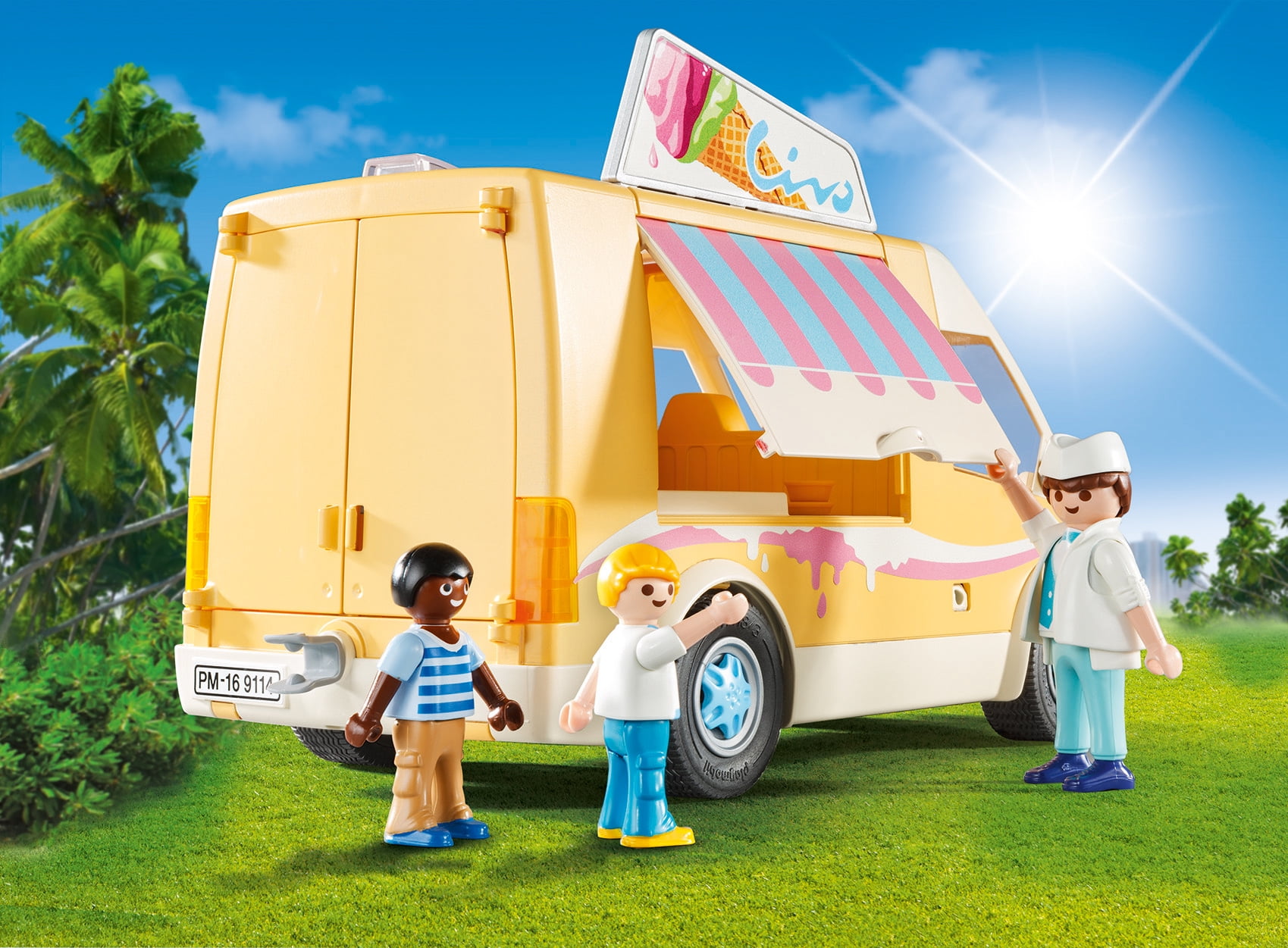 Playmobil 9114 Ice Cream Food Truck New Great For Dollhouse & Playground