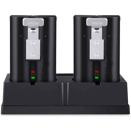 Wasserstein - Battery Charger for Ring Stick Up Cam Battery, Ring Spotlight Cam Battery, and Ring Video Doorbell 2 - Black