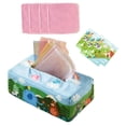 thumbnail image 2 of Caja de pañuelos para bebé con actividades de tirar pañuelos, juguete de aprendizaje Montessori para edades tempranas con 3 Toallas Animal, 2 of 9