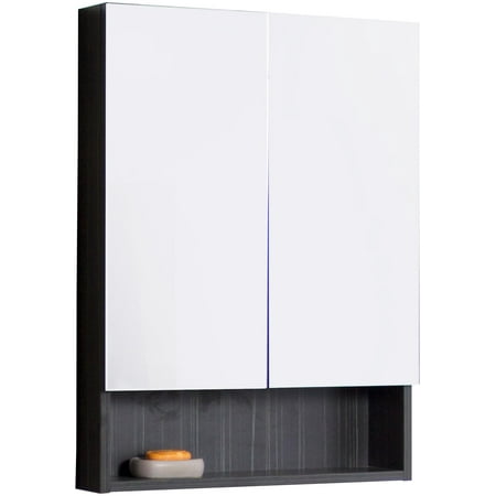 23.5-in. W X 31-in. H Modern Plywood-Melamine Medicine Cabinet In Dawn Grey