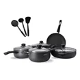 thumbnail image 1 of Batería de cocina marca 12 piezas ergonómico antiadherente Gris BM-K12G, 1 of 5