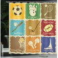 thumbnail image 4 of Ambesonne Colorful Shower Curtain, Sports Art, 69"Wx84"L, Multicolor, 4 of 5