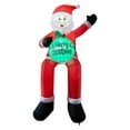 thumbnail image 1 of Adorno inflable LED de Papá Noel para Navidad, con material de poliéster duradero, soplador de aire, figura de Papá Noel sentado, novedosa, adecuada p, 1 of 9