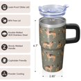 thumbnail image 3 of 20OZ Dog Paw Coffee Cup with Handle Straw and Lid Insulated Travel Tumbler for Women Friends Unique Holiday Birthday Gifts Maintains Drink Temperature for Hours, 3 of 6